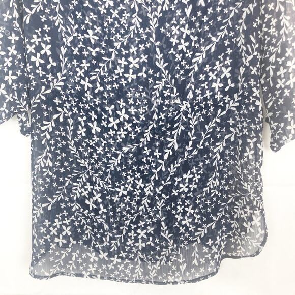 Sweet Gray I Long Sleeve High Low Floral Dress - Picture 9 of 11